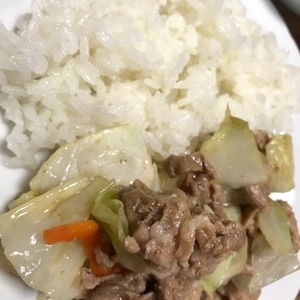 春キャベツと豚小間切れ肉炒め